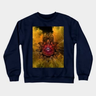 Hamsa unearthly mandala Crewneck Sweatshirt